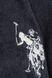 Чоловічий махровий халат з капюшоном на поясі U. S. Polo Assn Arcata Синий короткий L - фото