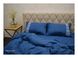 Льняное постельное белье Beik-Morandi Scandinavica Blue, вышивка ручной работы, Двуспальный Евро - фото