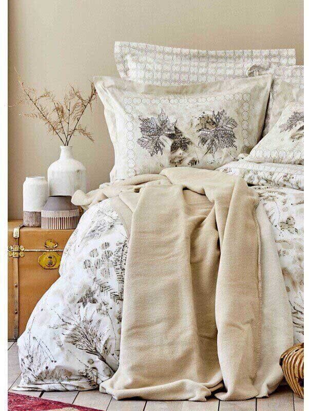 Набор постельного белья с покрывалом Karaca Home Ginza kahve 2020-1 кофе фото