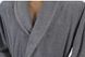 Мужской махровый халат на поясе Penelope Prina grey антрацит S - фото