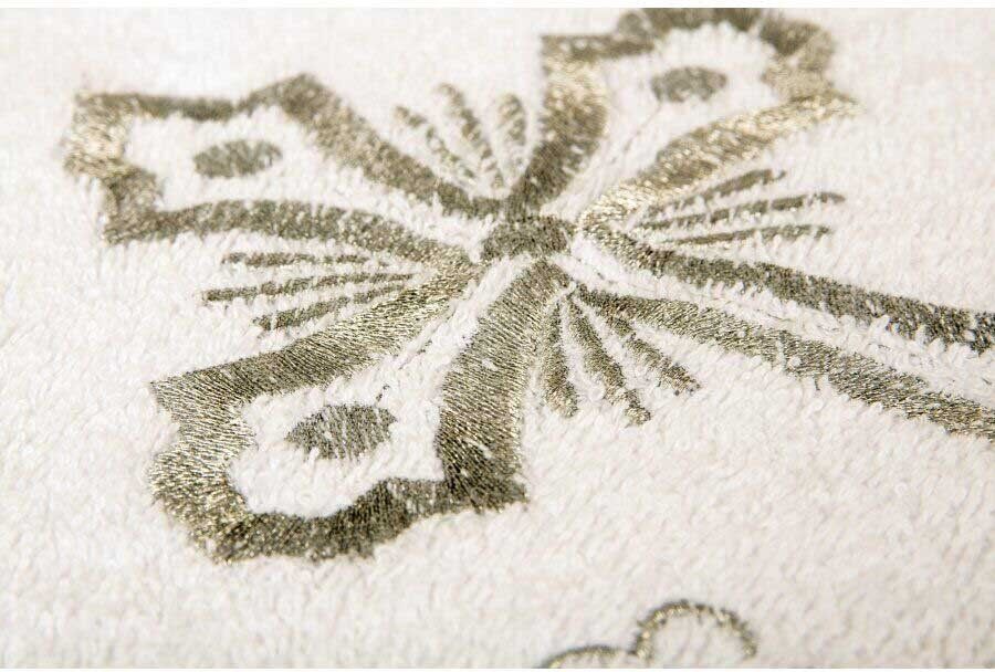 Крижма для хрещення Lotus вишивка Білий зі сріблом фото