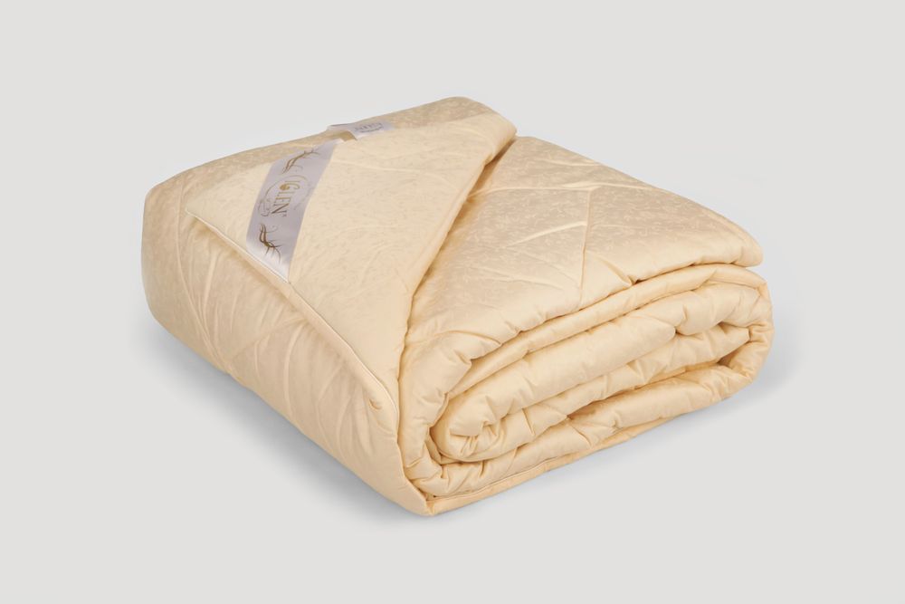 Одеяло IGLEN из овечьей шерсти в жаккардовом дамаске зимнее фото