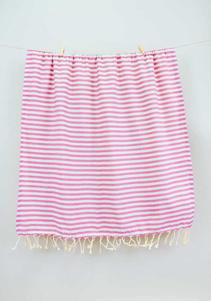 Полотенце Barine Pestemal - Herringbone розовый фото