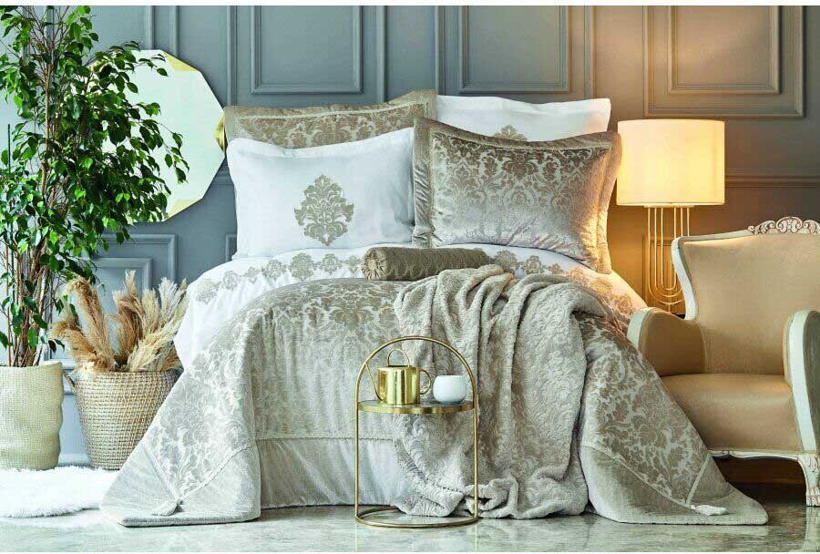 Набор постельного белья с одеялом Karaca Home Volante gold фото