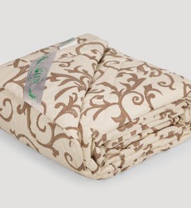 Одеяло IGLEN с наполнителем из хлопка в бязи летнее, Односпальный, 140 х 205 см