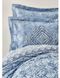 Набор постельного белья с покрывалом Karaca Home Lanika mavi 2020-1 голубой - евро: хлопок, ранфорс - фото