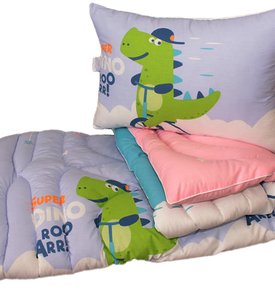 Детское одеяло TAG лебяжий пух Крокодильчик + подушка 50х70 фото