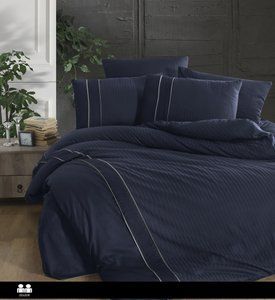 Постільна білизна "first choice" 200x220 alfa navy blue фото