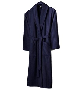 Мужской махровый халат на поясе Diva SANDRA BLUE длинный S/M
