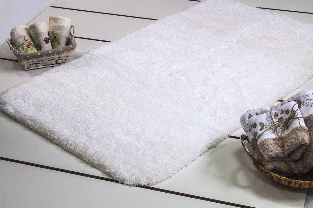 Килимок для ванної Confetti Miami Snow White (Karbeyaz), 55 х 60 см