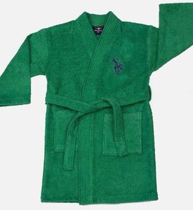 Детский халат U.S. Polo Assn Uspa Koyu Yesil, 3-4 года