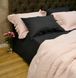 Льняное постельное белье Beik-Morandi French Vintage Pink-Gray с оборками на наволочках, Двуспальный Евро - фото