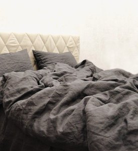 Льняное постельное белье Beik-Morandi Loft Grafit, Полуторный