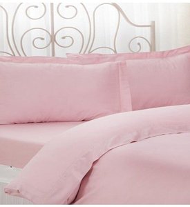 Постельное белье сатин семейное Home Sweet Home ARLETTA розовый 100% хлопок