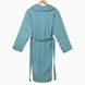 Женский махровый халат на поясе Arya Miranda Soft Аква шалька S - фото