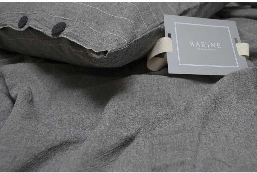 Постільна білизна Barine Washed cotton Suit antrasit фото