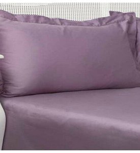 Постельное белье сатин семейное Home Sweet Home ARLETTA фиолетовый 100% хлопок