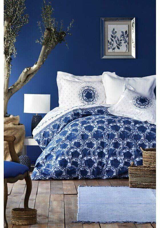 Набор постельного белья с покрывалом и пике Karaca Home Belina mavi 2019-2 голубой фото