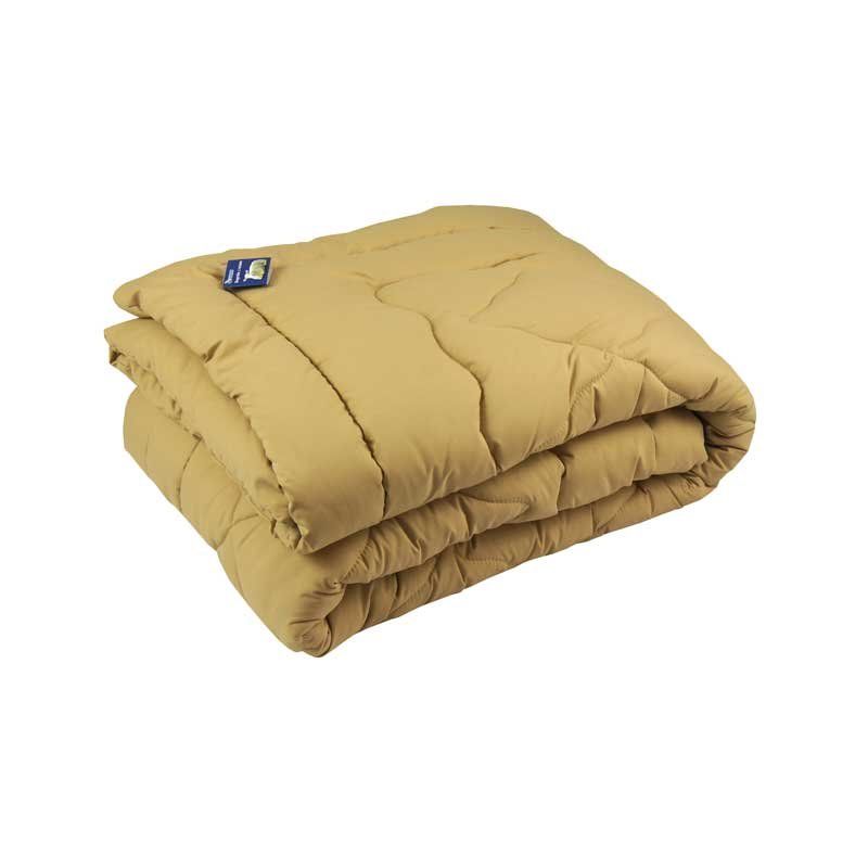 Одеяло Руно шерстяное бежевое пл. 450 зимнее микрофайбер фото