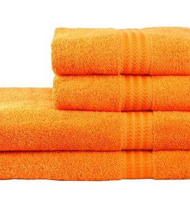 Махровое полотенце лицевое 50 х 90 Hobby RAINBOW Turuncu оранжевый