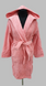 Халат жіночий короткий з капюшоном Gursan, рожевий - фото