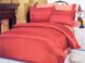 Атласное постельное белье Евро Le Vele Jakaranda TERRACOTTA низ 100% хлопок, верх искусственный шелк - фото