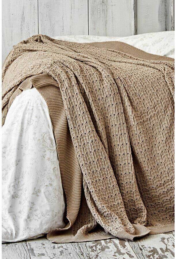 Набор постельного белья с пледом Karaca Home Eldora gold 2020-1 фото
