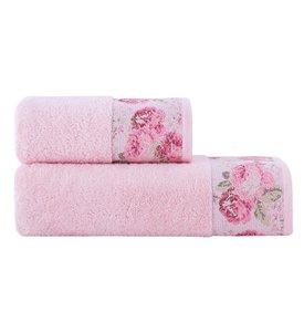 Махровое полотенце лицевое Arya Desima Розовый 550 г/м2