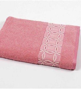 Махровое полотенце банное 70 х 140 Binnur Vip Cotton 12 розовый